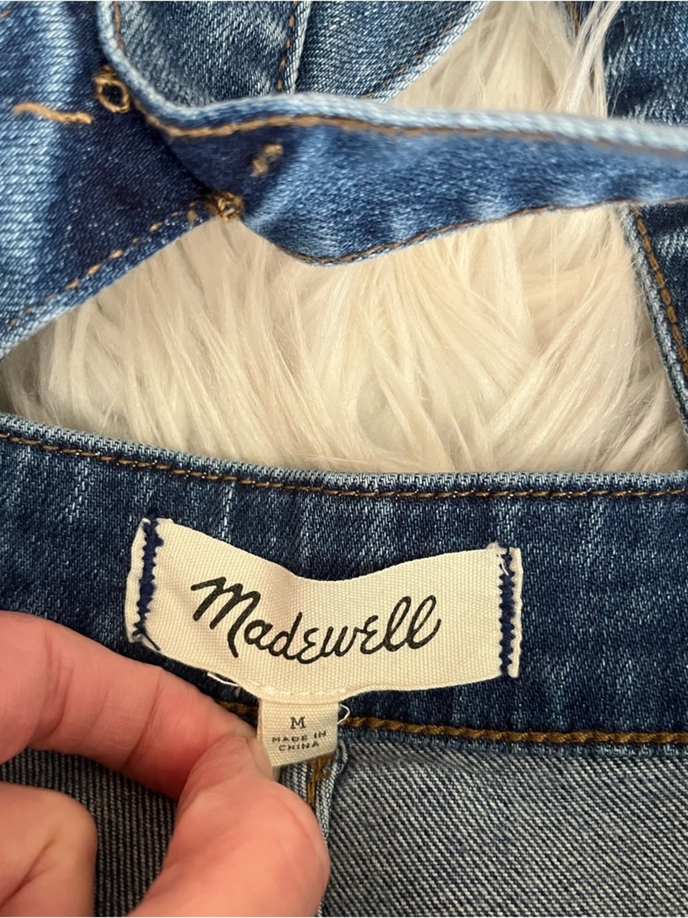 {Madewell} Skinny Overalls with Drop Hem in Blue - Womens Medium - Picture 8 of 9